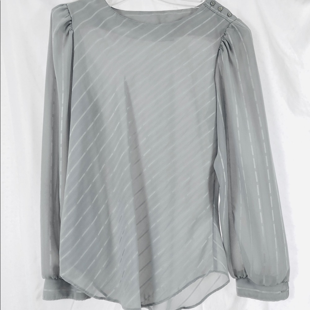DABNEY /woman's scoop neck stripes long sleeve top